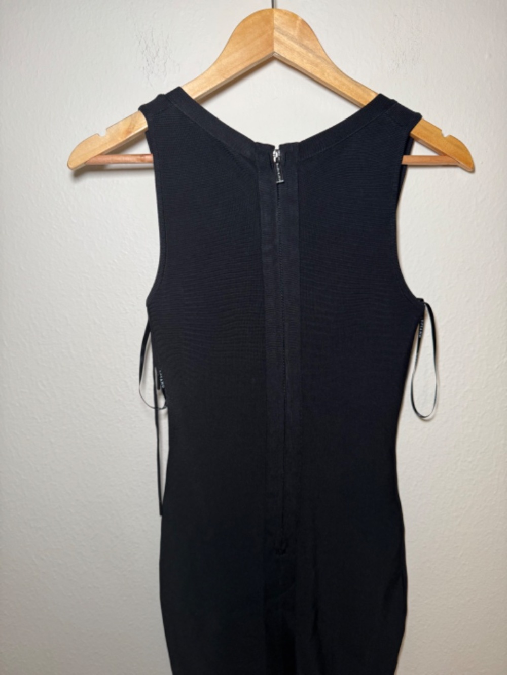 Marciano Los Angeles Black Bandage Bodycon Dress Lace-Up Front Sleeveless Small - Picture 6 of 6